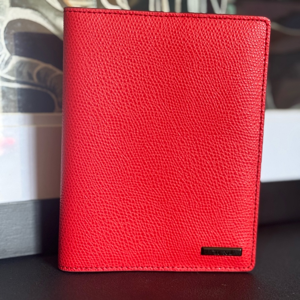 Tumi Province Passport Holder In Red - Picture 2 of 7